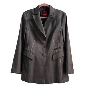 Bianca Grey Blazer Trench Coat Size 8 European Fashion